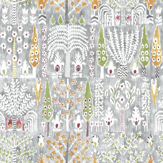 RoomMates Gray Persian Ikat Peel & Stick Wallpaper